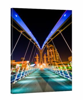 Modern corporate building at night