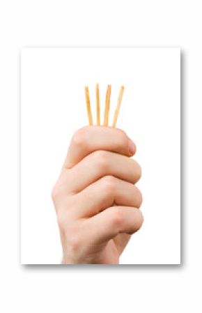 Hand and matches - draw lots