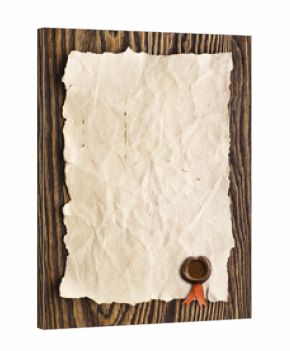 old paper with a wax seal