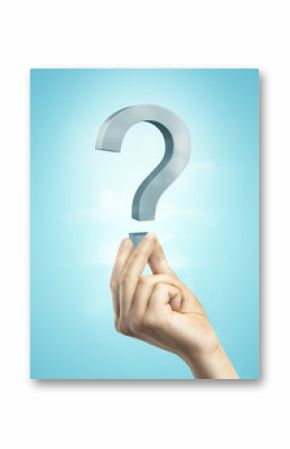 question mark in hand