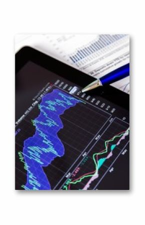 Digital Tablet, Finance, Note Pad.