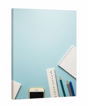 back to school or office styled pattern with school supplies