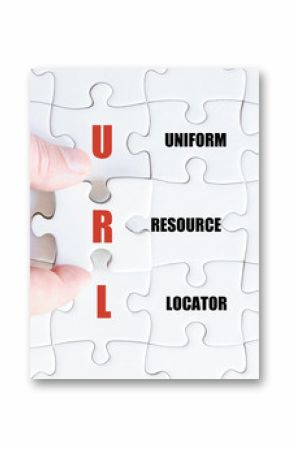 Last puzzle piece with Business Acronym URL