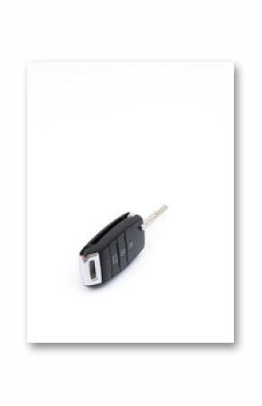 Car key on white background