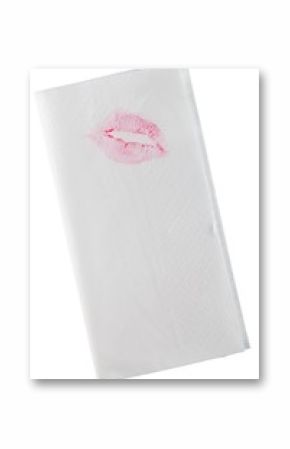 Folded white paper napkin