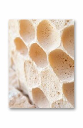 Close-up of Beige Honeycomb Texture