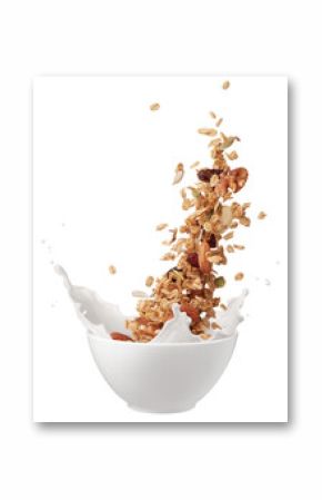 granola with milk