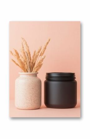Recyclable Packaging Mockup with Dried Flowers