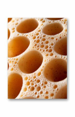 Macro Photograph of Beige Foam Texture with Light Refraction