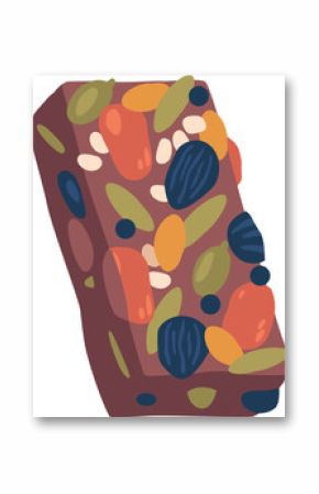 Granola bar with candied fruit