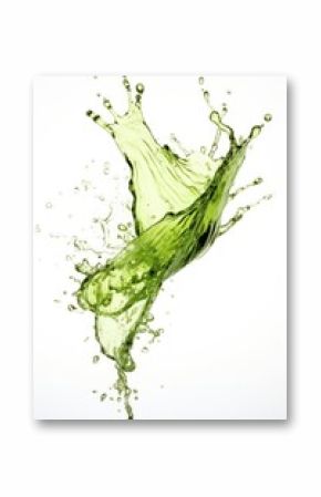 Green tea whisky splash abstract art photography.