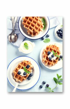 Traditional belgian waffles