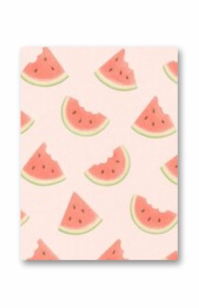 Watermelon slices seamless pattern.