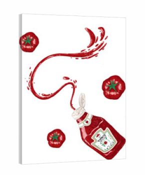 tomato ketchup splash illustration drawing