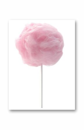 Pink cotton candy confectionery lollipop sweets.