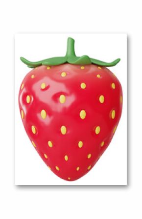 PNG 3D strawberry fruit, element illustration, transparent background