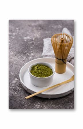 Japanese matcha green tea powder