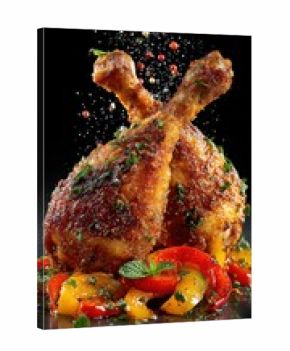 Roasted Chicken Legs with Peppers and Spices