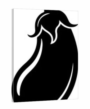 Eggplant silhouette vector illustration