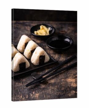 Onigiri, traditional japanese dish with rice