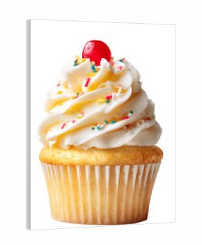A cupcake, white background --ar 2:3