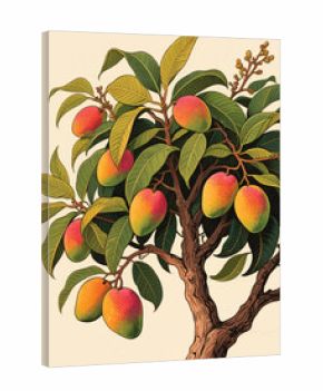 Mango Tree Nature Illustrator Artwork Design Template Poster