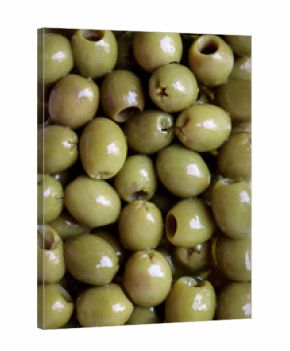 Pickled Green Olives. A healthy food for a healthy diet. Green olives pickled in olive oil.