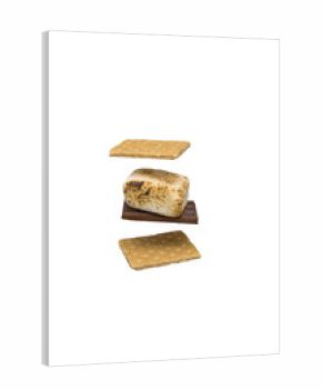 Transparent s'more with toasted marshmallow