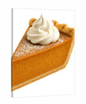 Slice of pumpkin pie.