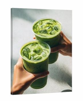 Refreshing iced matcha tea delight