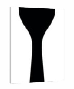 wooden spoon flat black solid vector illustration isolated on white background
