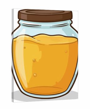 vector illustration of organic honey jar
