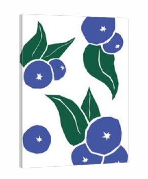 Blueberries with Leaves