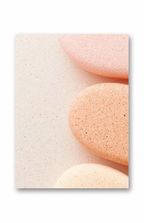 Soft Peach and Pink Makeup Sponges on a Glittery Background