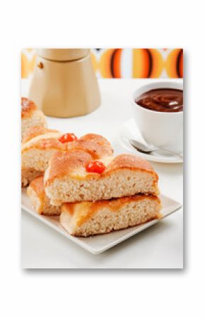 catalan coca de sant joan and hot chocolate delight