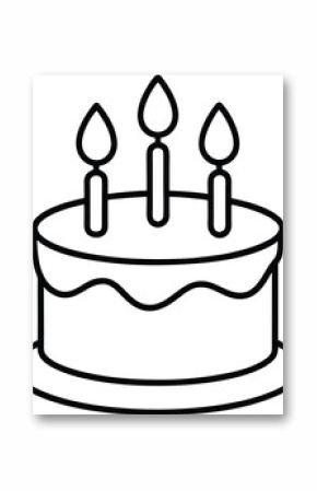 birthday cake vector illustration