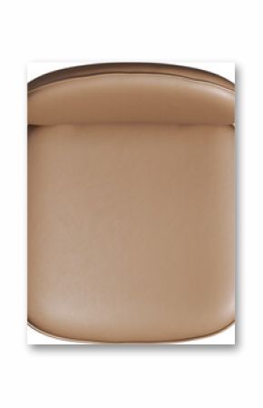 Top view of caramel leather chair 