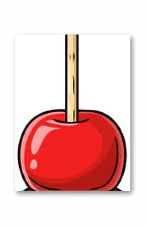 Red candy apple clipart 