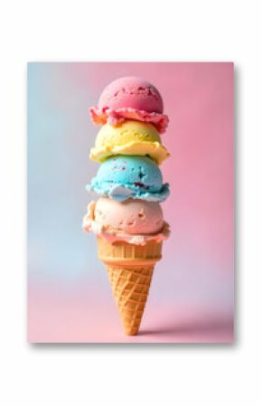 colorful scoops of ice cream