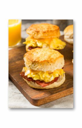 Greasy Bacon Egg and Cheese Buttermilk Biscuit Sandwich