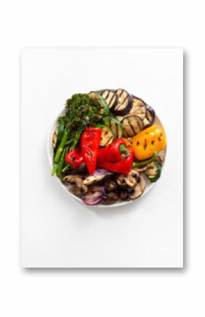 Full plate with roasted summer vegetables
