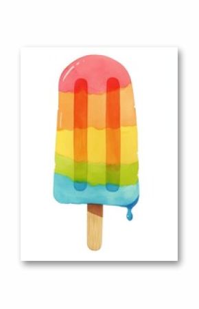 Popsicle illustration watercolor popsicle.