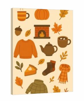 Cozy autumn-themed mobile wallpaper.