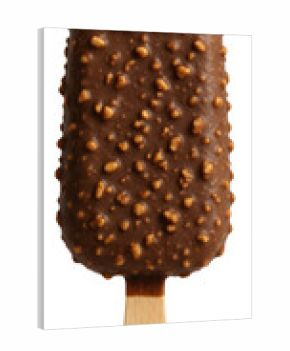Chocolate Covered Ice Cream Bar with Chopped Nuts on a Wooden Stick Isolated on White Background almond isolated on a transparent background
