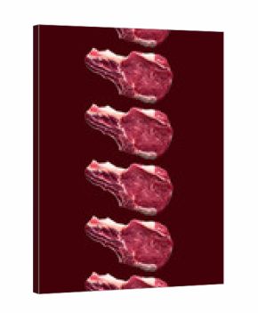 Raw uncooked beef steak entrecote, isolated