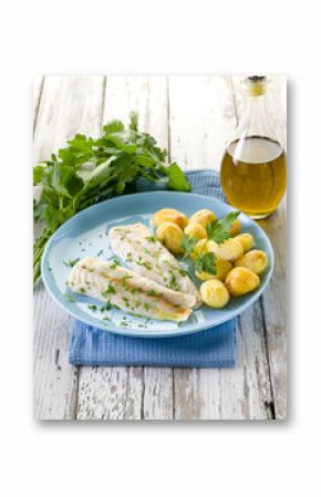 steamed cod with parsley and potatoes