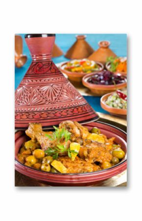Tajine Poulet citron aux olives