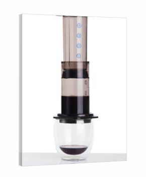 Cup of coffee and aeropress