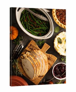 Sliced roasted tukey breast for Thanksgiving or Christmas