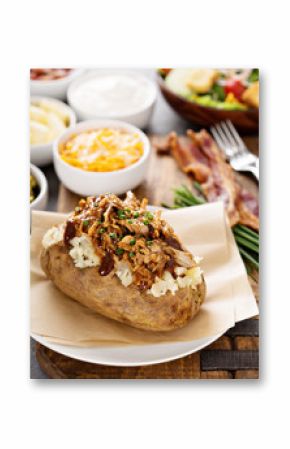 Baked potato with pulled pork